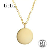925 Sterling Silver Round Pendant Necklace Long Chain Jewelry LN0458