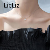 925 Sterling Silver Small CZ Crystal Pendant Necklace for Women