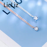 925 Sterling Silver Small CZ Crystal Pendant Necklace for Women