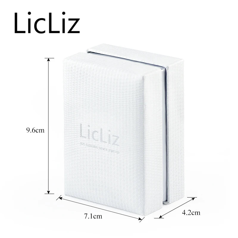 LicLiz Gift Boxes for Jewellery 925 Sterling Silver - Square Rectangle