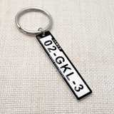 Personalized Number Plate Keychain Car Key Ring Anti-lost Keyring