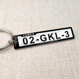 Personalized Number Plate Keychain Car Key Ring Anti-lost Keyring