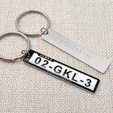 Personalized Number Plate Keychain Car Key Ring Anti-lost Keyring