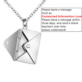 Liefdesbrief Envelop Hanger Ketting Aangepaste Sieraden
