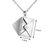 Liefdesbrief Envelop Hanger Ketting Aangepaste Sieraden
