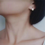 925 Silver Circle 14k Earrings Party Jewelry For Women Charm Girl Gift