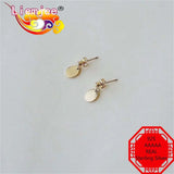 925 Silver Circle 14k Earrings Party Jewelry For Women Charm Girl Gift