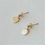 925 Silver Circle 14k Earrings Party Jewelry For Women Charm Girl Gift