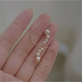 925 Silver 14K Zircon Circle Earrings for Women Party Jewelry Charm Gift