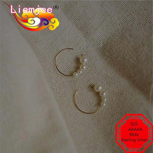 925 Silver 14K Zircon Circle Earrings for Women Party Jewelry Charm Gift