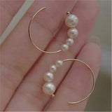 925 Silver 14K Zircon Circle Earrings for Women Party Jewelry Charm Gift