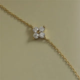 925 Silver Flower Bracelet - Wedding Jewelry for Women