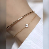 925 Silver Flower Bracelet - Wedding Jewelry for Women