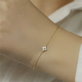 925 Silver Flower Bracelet - Wedding Jewelry for Women
