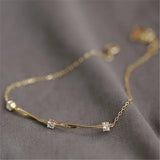 925 Silver Plated Zircon Twist Bracelet Wedding Party Jewelry