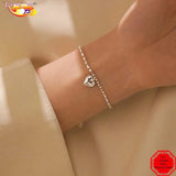 925 Silver Love Student Bracelet Punk Party Jewelry Women Charm Gift