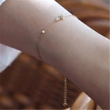 925 Silver Zircon Rose Love Bracelet for Women