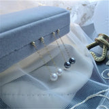 Sterling Silver Bead Pearl Earrings for Women - Charm Gift