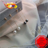 Sterling Silver Bead Pearl Earrings for Women - Charm Gift
