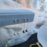 Sterling Silver Bead Pearl Earrings for Women - Charm Gift