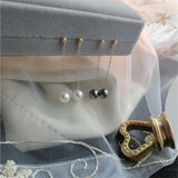Sterling Silver Bead Pearl Earrings for Women - Charm Gift