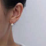 925 Sterling Silver 14k Filled Bead Pearl Earrings for Women