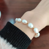 Real 925 Silver Irregular Pearls Necklace For Women