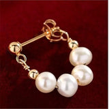 925 Silver Circle Pearls Earrings for Women - Charm Gift
