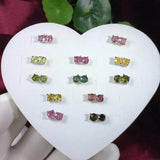 925 Silver Tourmaline Earrings Charm Gift Set