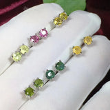 925 Silver Tourmaline Earrings Charm Gift Set