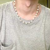 925 Silver Round Beads Pearls Necklace For Women