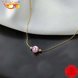 925 Silver Beads Pearls Necklace for Women Wedding Charm Gift