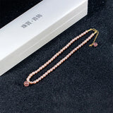 Crystal Rice Pearls 925 Silver Necklace For Women Bridal Party Jewelry