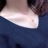 Pearl Bead Necklace Real 925 Sterling Silver for Women