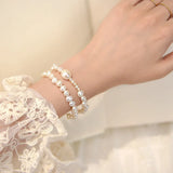 Irregular Pearl S925 Sterling Silver Bracelet Wedding Jewelry For Women