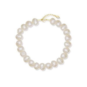 Irregular Pearl S925 Sterling Silver Bracelet Wedding Jewelry For Women