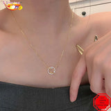 925 Silver Star Planet Zircon Necklace - Charm Gift for Her
