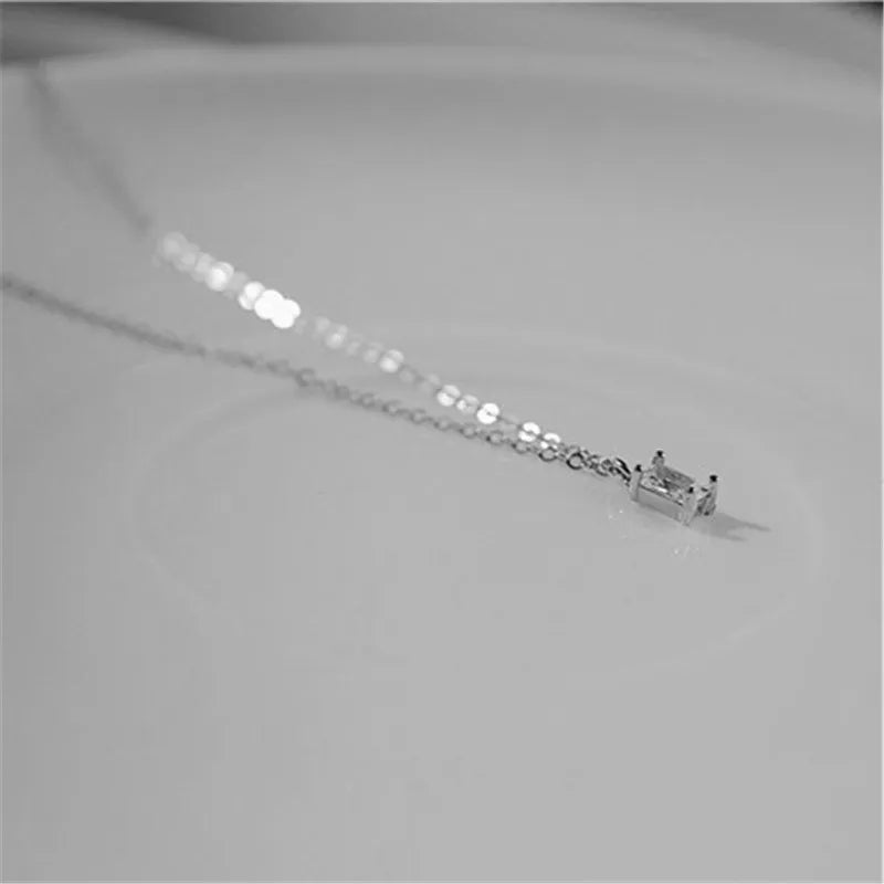 925 Sterling Silver Zircon Necklace - Charm Girlfriend Gift