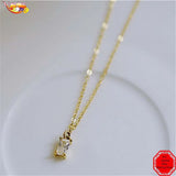925 Sterling Silver Zircon Necklace - Charm Girlfriend Gift