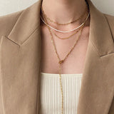 Personality Jewelry Pearl Bead Clavicle Chain 925 Sterling Silver Necklace