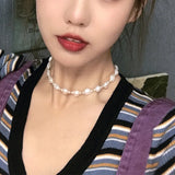 Personality Party Jewelry Pearl Real 925 Sterling Silver Necklace For Women