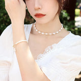 Personality Party Jewelry Pearl Real 925 Sterling Silver Necklace For Women