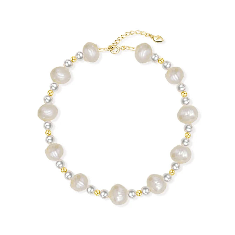Personality Party Jewelry Pearl Real 925 Sterling Silver Necklace For Women