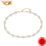 Personality Party Jewelry Pearl Real 925 Sterling Silver Necklace For Women