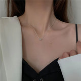 Zircon Circle 925 Silver Necklace Charm Gift