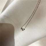 Zircon Circle 925 Silver Necklace Charm Gift