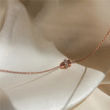 Zircon Circle 925 Silver Necklace Charm Gift