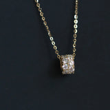 Zircon Circle 925 Silver Necklace Charm Gift