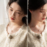 Party Punk Jewelry Sterling Silver Branch Pearl Necklace for Women