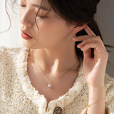 Party Punk Jewelry Sterling Silver Branch Pearl Necklace for Women